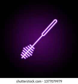 toilet brush neon icon. Elements of web set. Simple icon for websites, web design, mobile app, info graphics