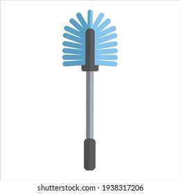 Toilet brush brush. A tool for hygienic cleaning and cleaning of sanitary equipment. Vector illustration isolated on a white background for design and the web.