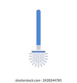 Toilet brush brush. Tool for hygienic cleaning and cleaning of sanitary equipment. Vector illustration.