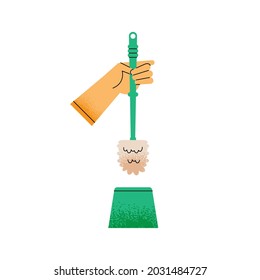 toilet brush tool isolated icon