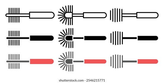 Toilet brush vector icon collection. vector illustration set.