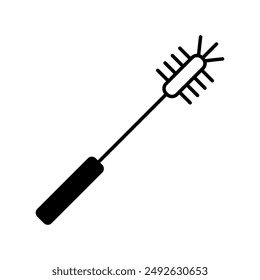 Toilet brush vector icon. vector flat black trendy style illustration for web and app on white background..eps