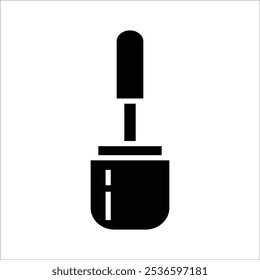 toilet brush vector icon line template