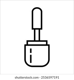 toilet brush vector icon line template