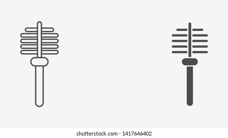Toilet brush vector icon sign symbol