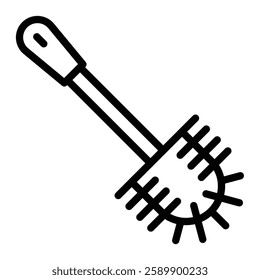 Toilet Brush Vector Line Icon Design For Personal And Commercial Use