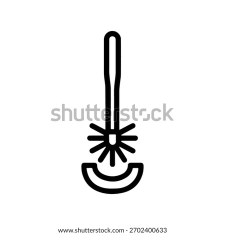 toilet brush vector line icon on a white background
Vector line icon