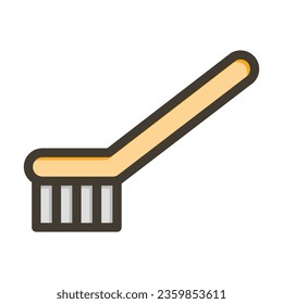 Toilet Brush Vector Thick Line Filled Colors Icon For Personal And Commercial Use.
