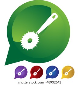 Toilette Brush-Web-Button einzeln auf einem Hintergrund.