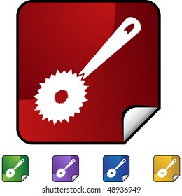 Toilet Brush web button isolated on a background.