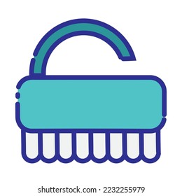 pinceles de inodoro imagen vectorial de icono en fondo blanco