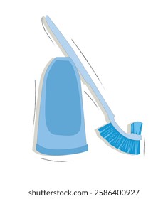 Toilet brush.Household cleaning tools. Brooms, brushes, Toilet brush. WC cleaning tool.