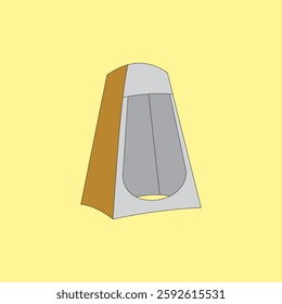 Toilet camping tent vector illustration.  A portable tent used as a toilet during camping and outdoor activities