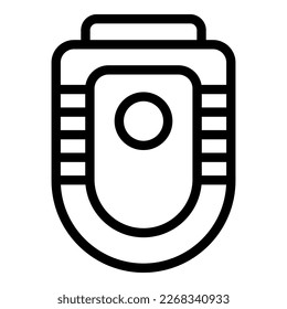 Vector de contorno de icono clásico de inodoros. Sala de género. Estilo clásico