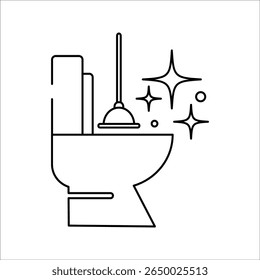 Toilet clean icon design. Toilet clean icon trendy flat style design. Vector illustration.