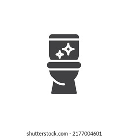 Toilet clean vector icon. filled flat sign for mobile concept and web design. Clean restroom glyph icon. Symbol, logo illustration. Vector graphics