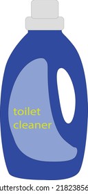 TOILET CLEANER BOTTLE BLUE COLOR  VECTOR ILUSTRATION