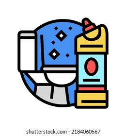 toilet cleaner detergent color icon vector. toilet cleaner detergent sign. isolated symbol illustration