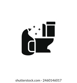 Toilet cleaner icon isolated on white background