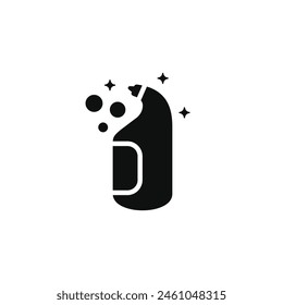 Toilet cleaner icon isolated on white background