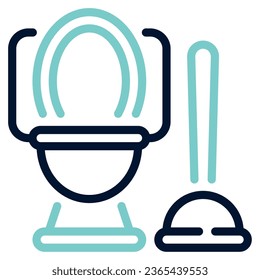Toilet Cleaning icon Illustration, for uiux, infographic, etc