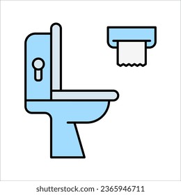 Icono lineal de limpieza de inodoros. Ilustración de línea delgada. Limpieza en el cuarto de baño. ilustración vectorial sobre fondo blanco