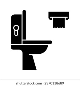 Icono lineal de limpieza de inodoros. Ilustración de línea delgada. Limpieza en el cuarto de baño. ilustración vectorial sobre fondo blanco