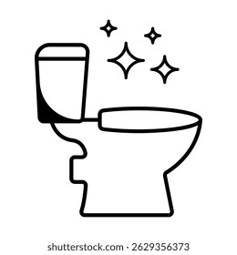Toilet cleaning linear icon. Thin line illustration. Bathroom cleaning. white background, eps 10.