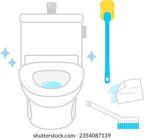 Toilet cleaning tools and clean toilet