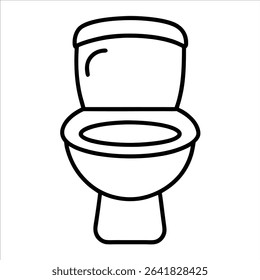 Toilet in continuous line drawing style with WC black line art, capturing the simplicity and modern elegance of toilet design in clean, flowing lines that create artistic beauty.