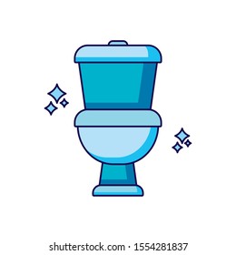 toilet design, Clean home hygiene domestic interior housework and housekeeping theme Vector illustration