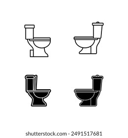 Toilet design flat vector illustration