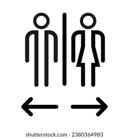 toilet direction icon vector illustration design