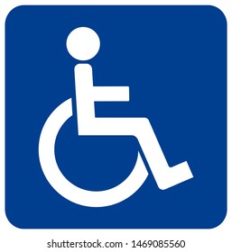 Toilet Disabled Symbol Sign, Vector Illustration, Isolate On White Background Label. EPS10