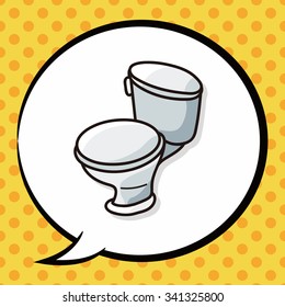 toilet doodle, speech bubble
