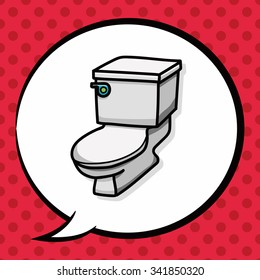toilet doodle, speech bubble