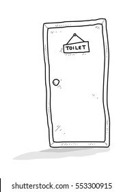 toilet door doodle