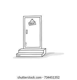 toilet door doodle