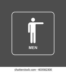 Toilet door/wall plate. Original WC icon. Sign.