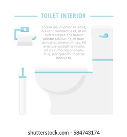 Toilet elements vector illustration. 