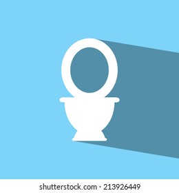 toilet flat icon  vector illustration eps10