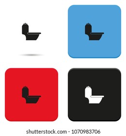 Toilet flat vector icon.