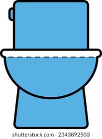 Toilet flat vector icon flat vector icon