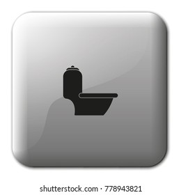 Toilet flat vector icon.