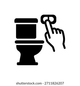 Icono De Empuje De Botón De Lavabo Aislado Sobre Fondo Blanco 
