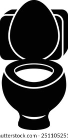 Toilet Front View. Bathroom icon