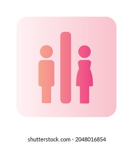 
toilet gradient icon isolated on white background
