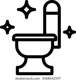 Toilet hygiene hygiene icon with black outline style. hygiene, toilet, bathroom, wc, clean, sanitary, restroom. Vector Illustration