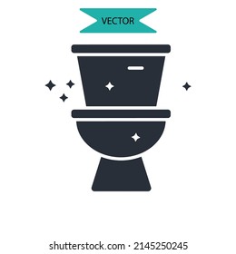 toilet hygiene icons  symbol vector elements for infographic web