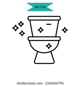 toilet hygiene icons  symbol vector elements for infographic web